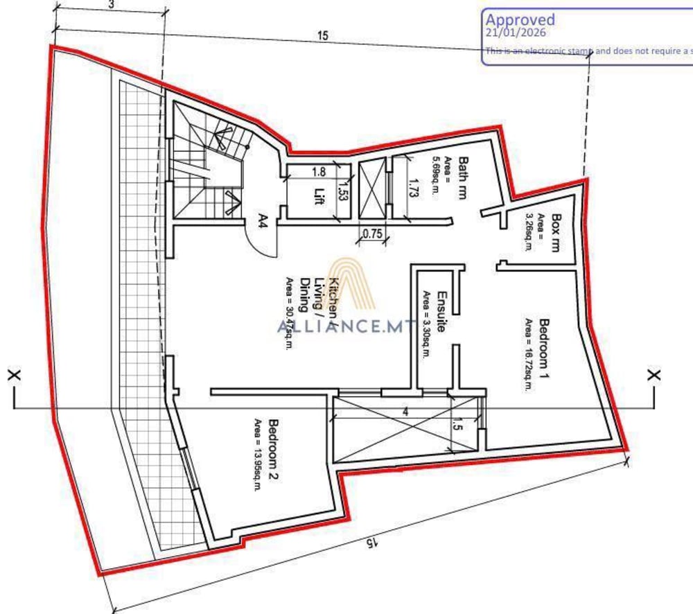 2 Bedroom Penthouse for Sale in Siggiewi — Siggiewi, Malta
