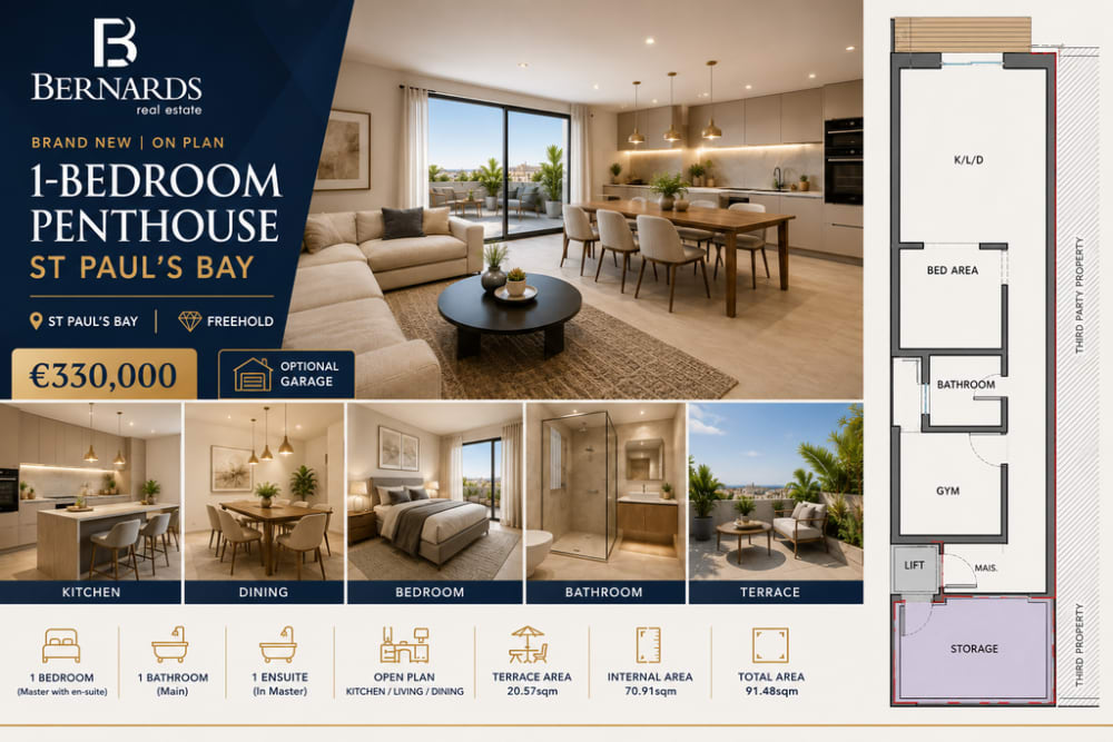 St Pauls Bay Penthouse — St Pauls Bay, Malta