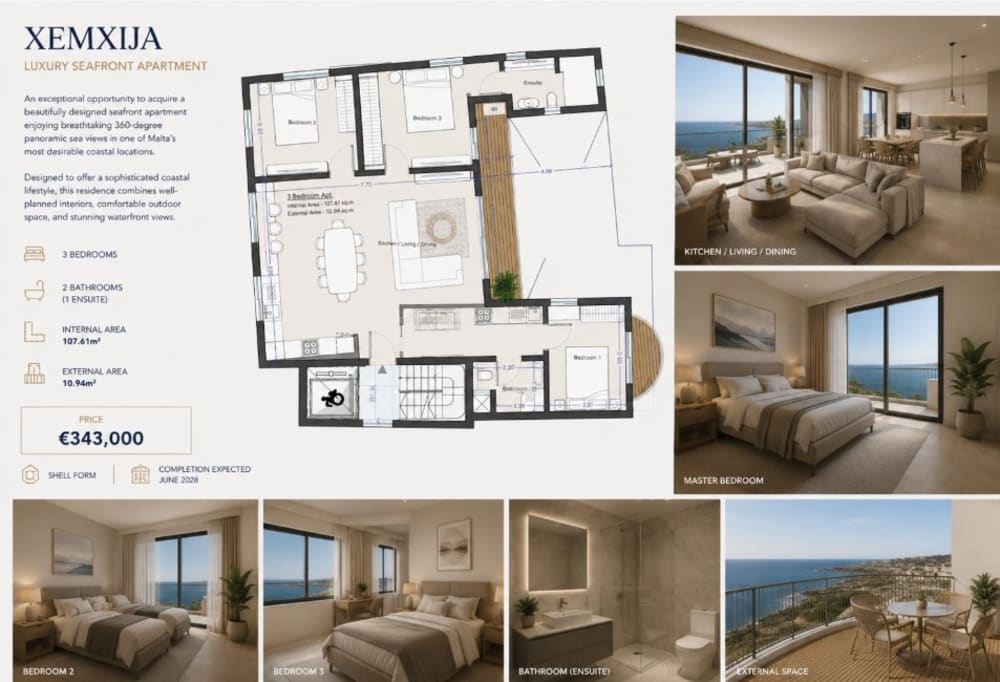 Xemxija Apartment — Xemxija, Malta