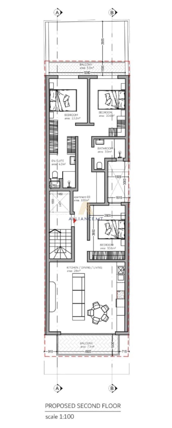 3 Bedroom Apartment for Sale in Naxxar — Naxxar, Malta