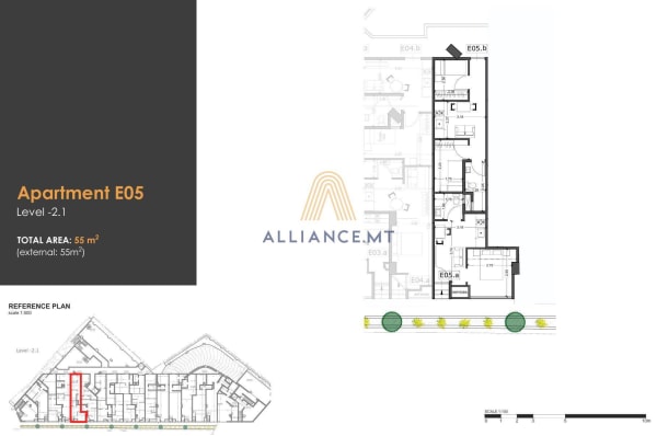 1 Bedroom Maisonette (Studio) for Sale in Msida — Msida, Malta