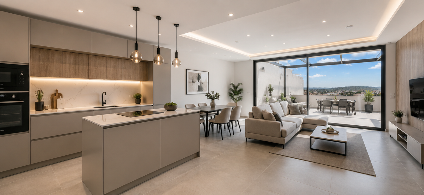 Modern Brand New 3-Bedroom Penthouse with A Large Terrace in Gharghur — photo 2