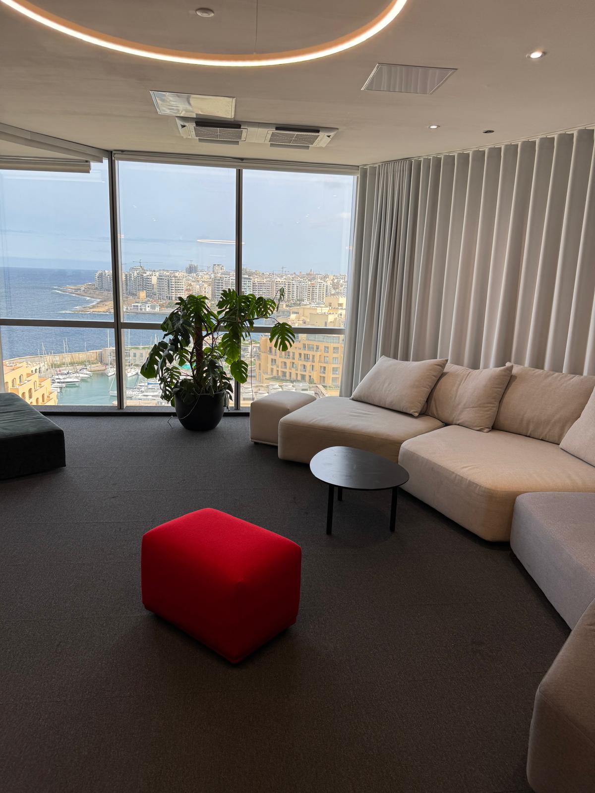 Prestigious 300 sqm Office in Portomaso Business Tower with Marina Views in St Julians €3.500.000 freehold