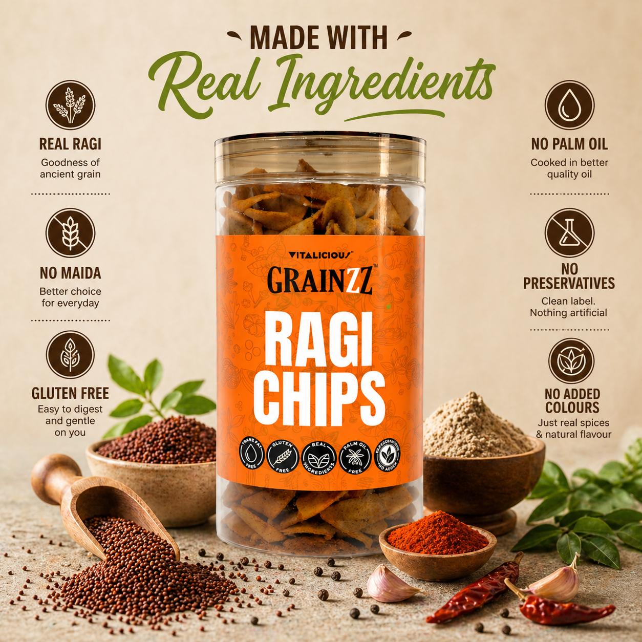 Ragi Chips (Masala Masti)