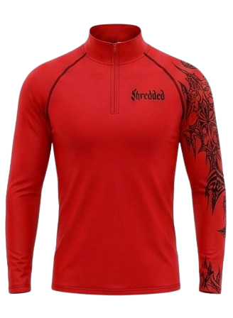 Quarter-Zip Long Sleeve — Crimson