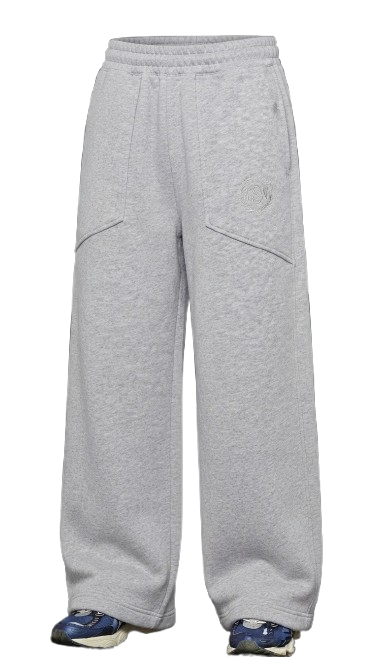Wide-Leg Sweatpants — Grey