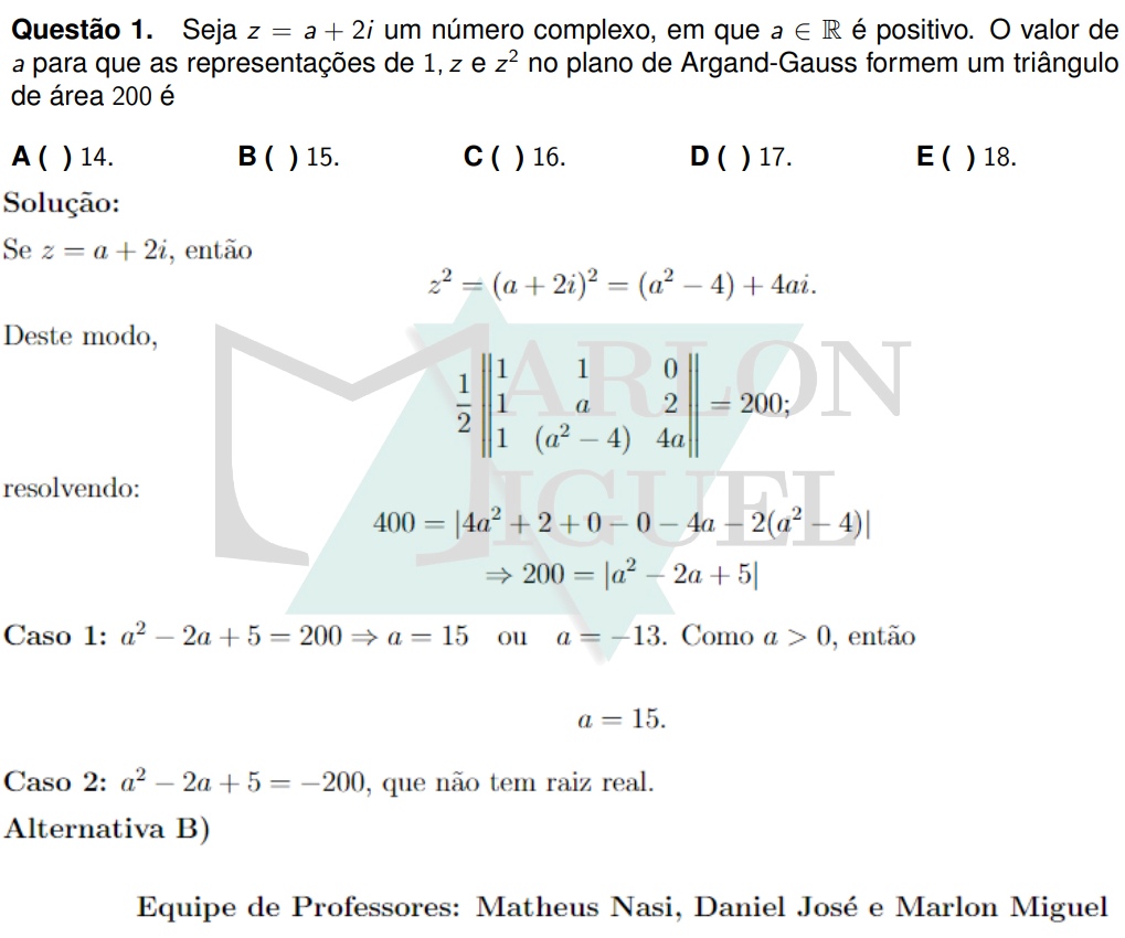 Solução da Questão 1