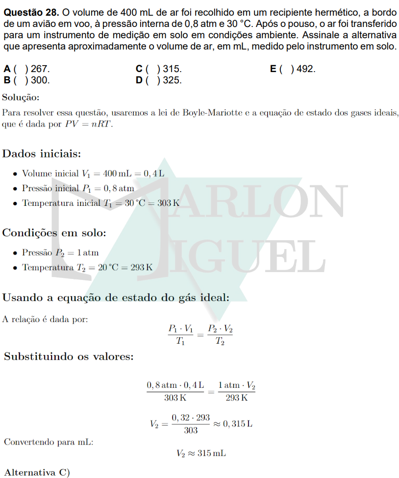 Solução da Questão 28