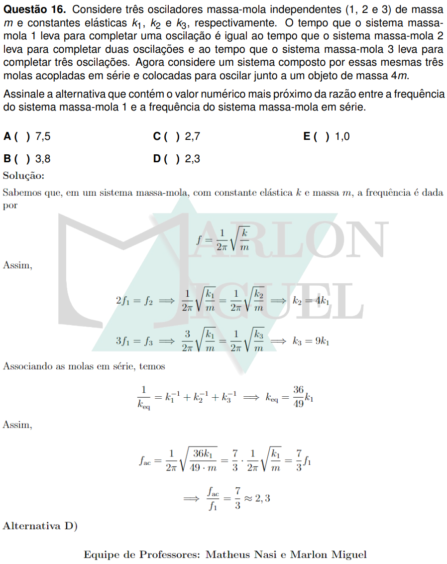 Solução da Questão 16