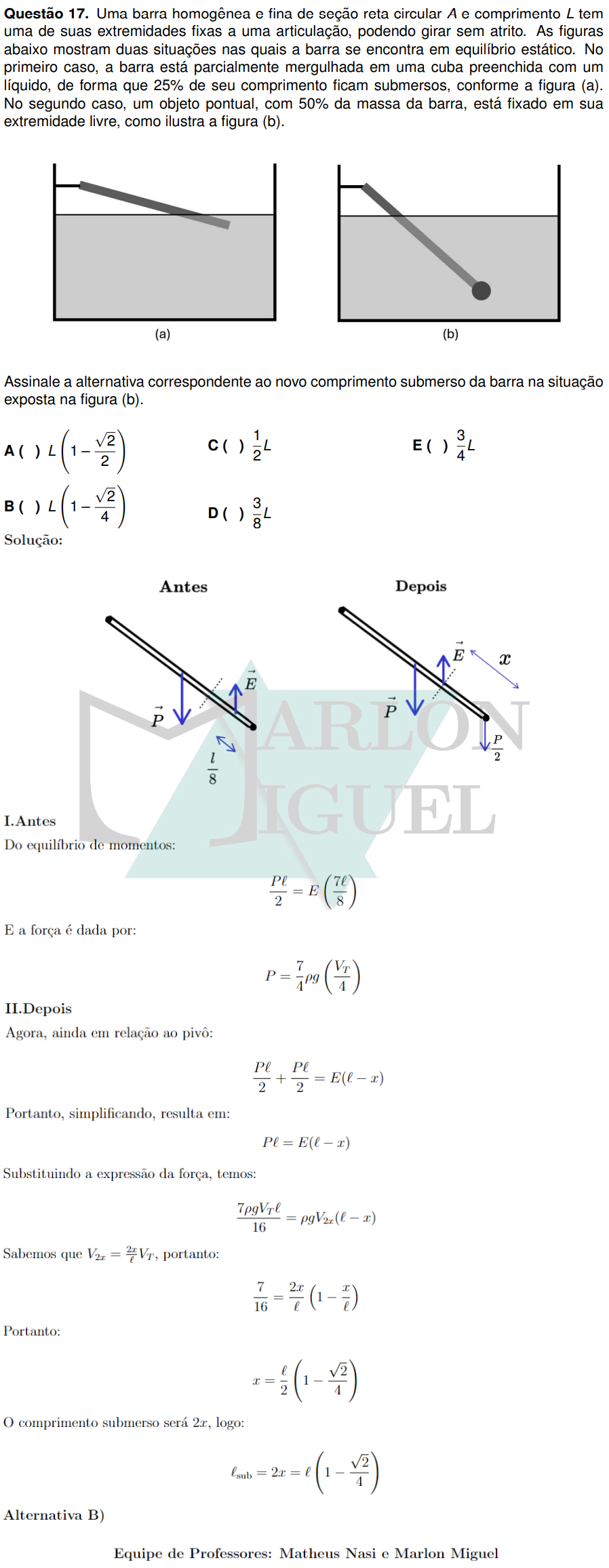 Solução da Questão 17