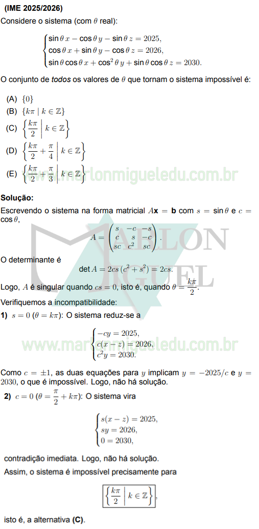 Solução da Questão 11