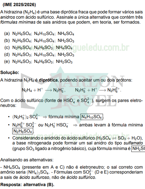Solução da Questão 37