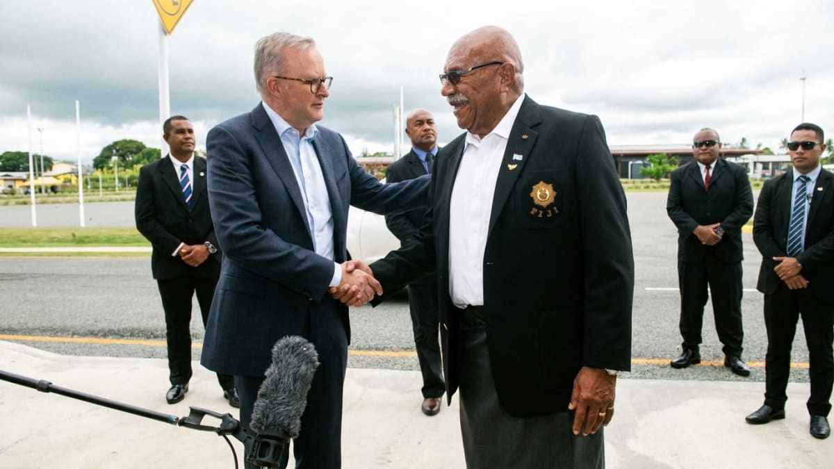 Albanese lands in Suva to sign Vuvale Union treaty with Fiji