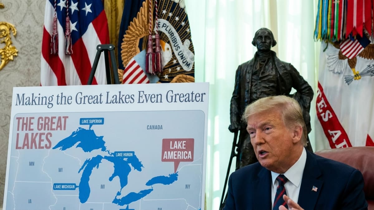 Trump rechristens Lake Ontario as Lake America
