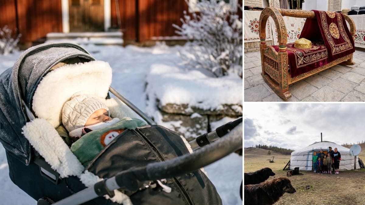 Babies nap in snow in Finland and on futons in Japan
