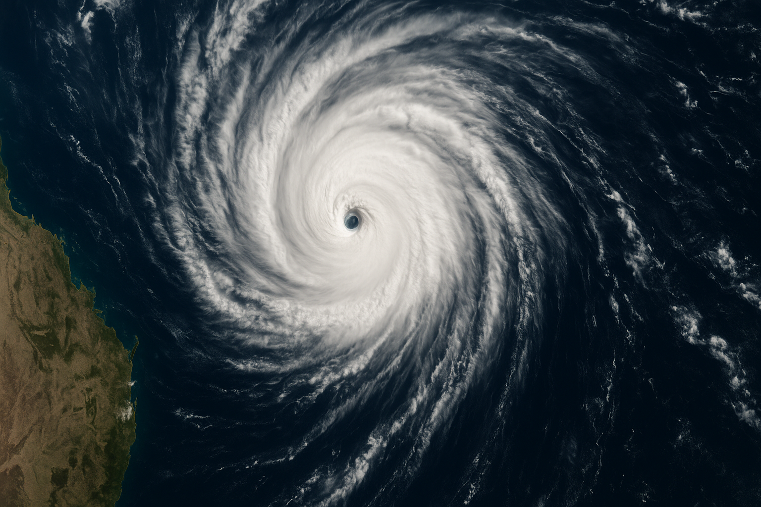 Cyclone Narelle tracking toward Queensland coast