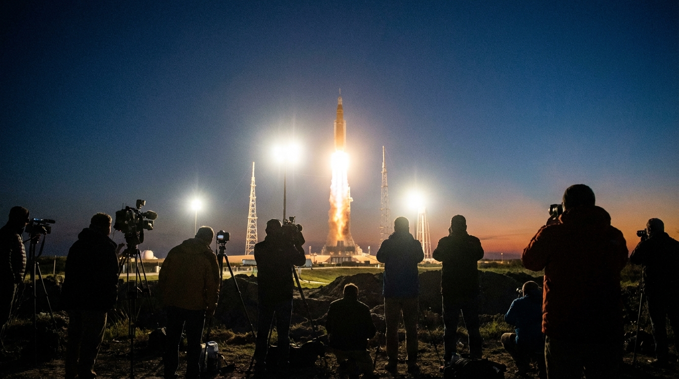 Four Astronauts Leave Earth Orbit for Moon Since 1972