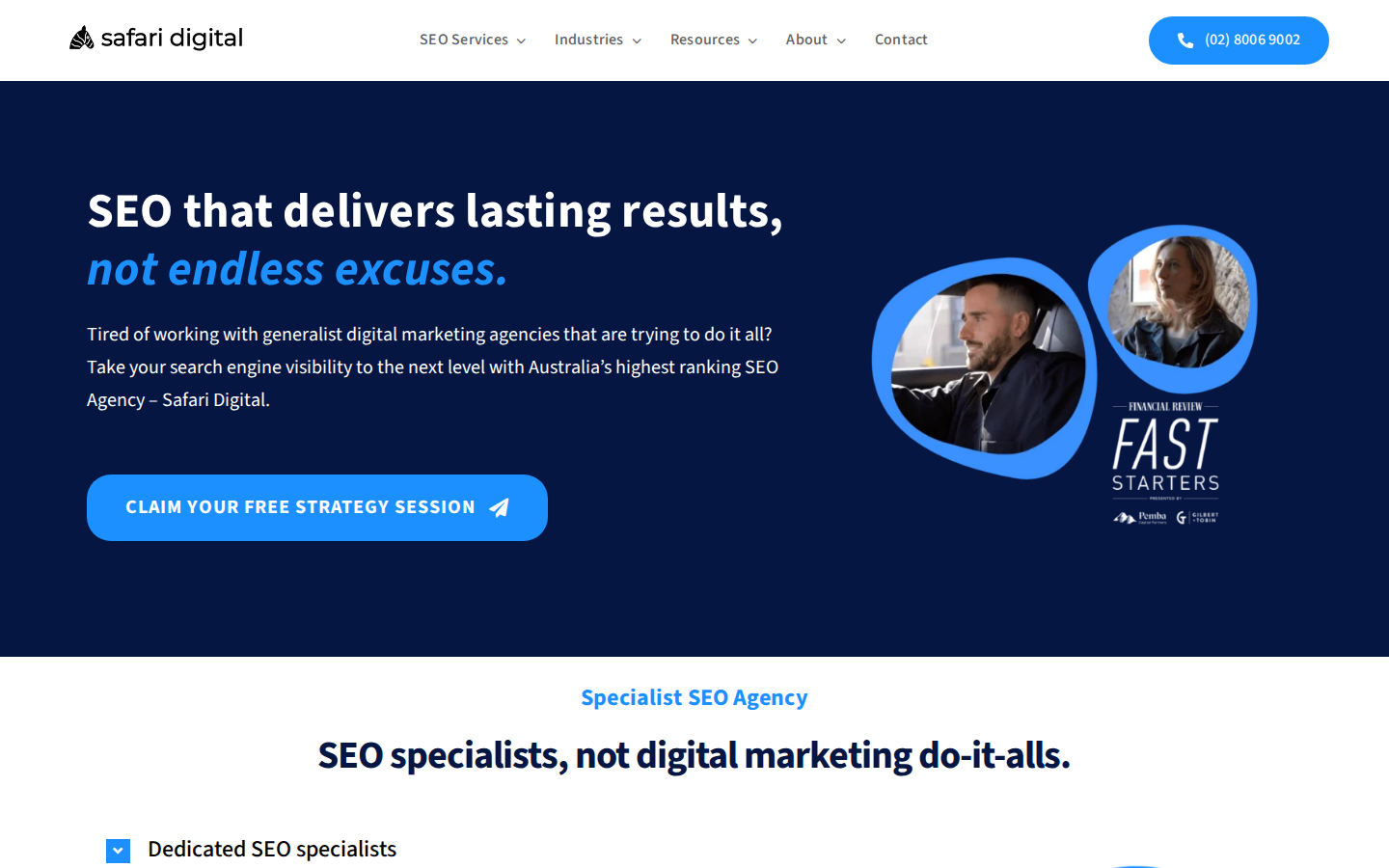 Safari Digital landing page, captured 1 September 2026