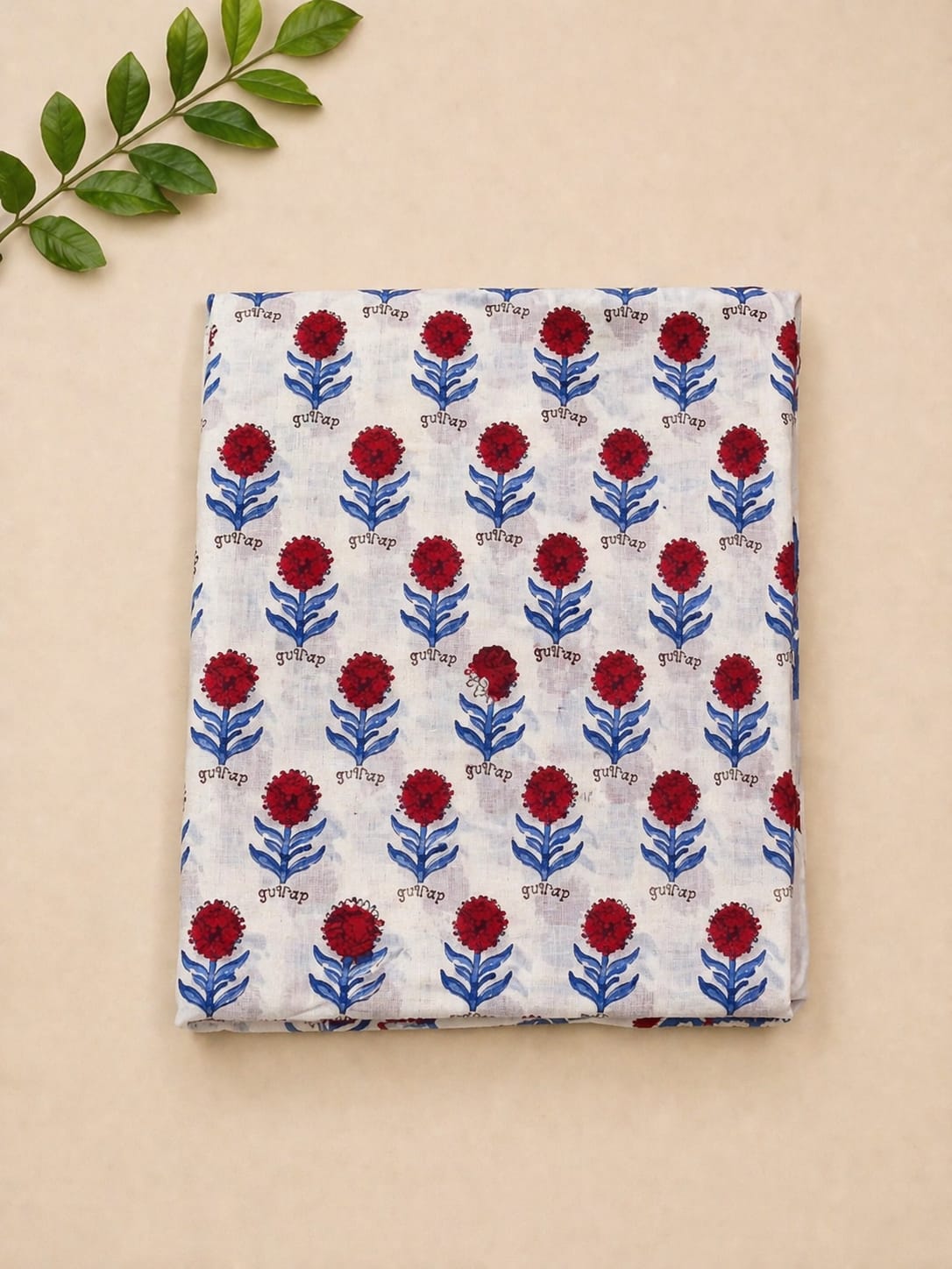 Pure Cotton Handblock Cotton Dress material - Grey thumbnail 3
