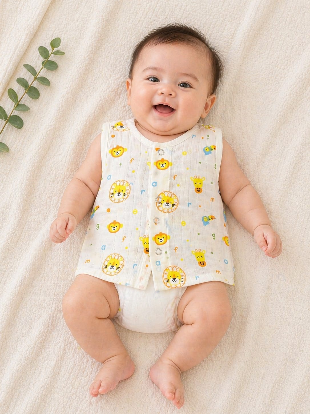 Pure Muslin Jabla - Jungle Joy — Kids Wear by Mrudula Vastra
