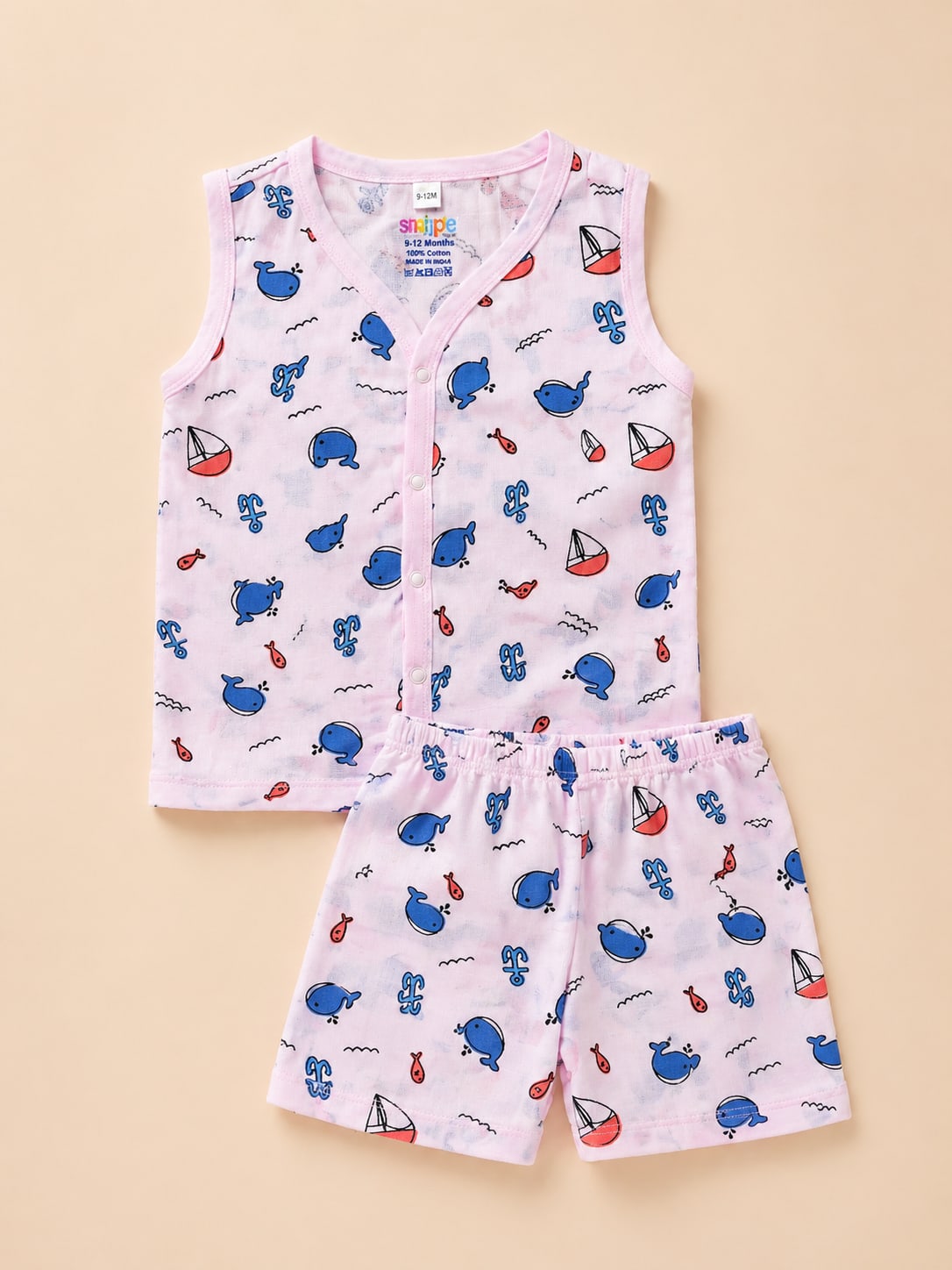 Pure Muslin baby jabla set - Sea Wonders thumbnail 2