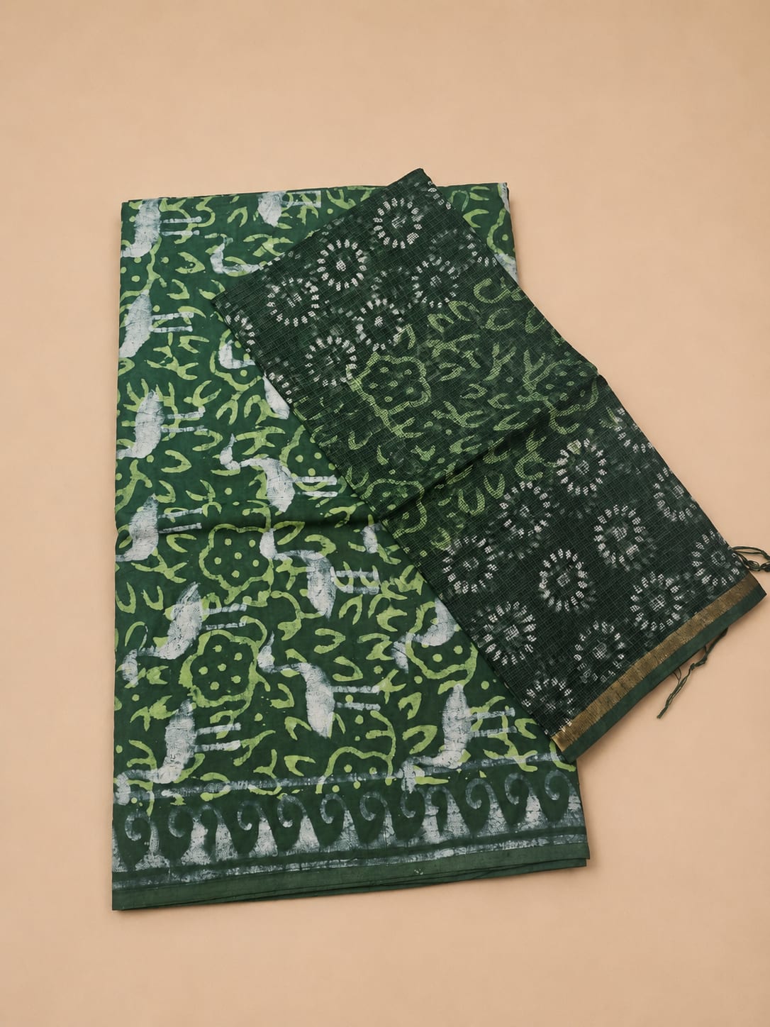 Forest Bloom Handblock Cotton Suit Set