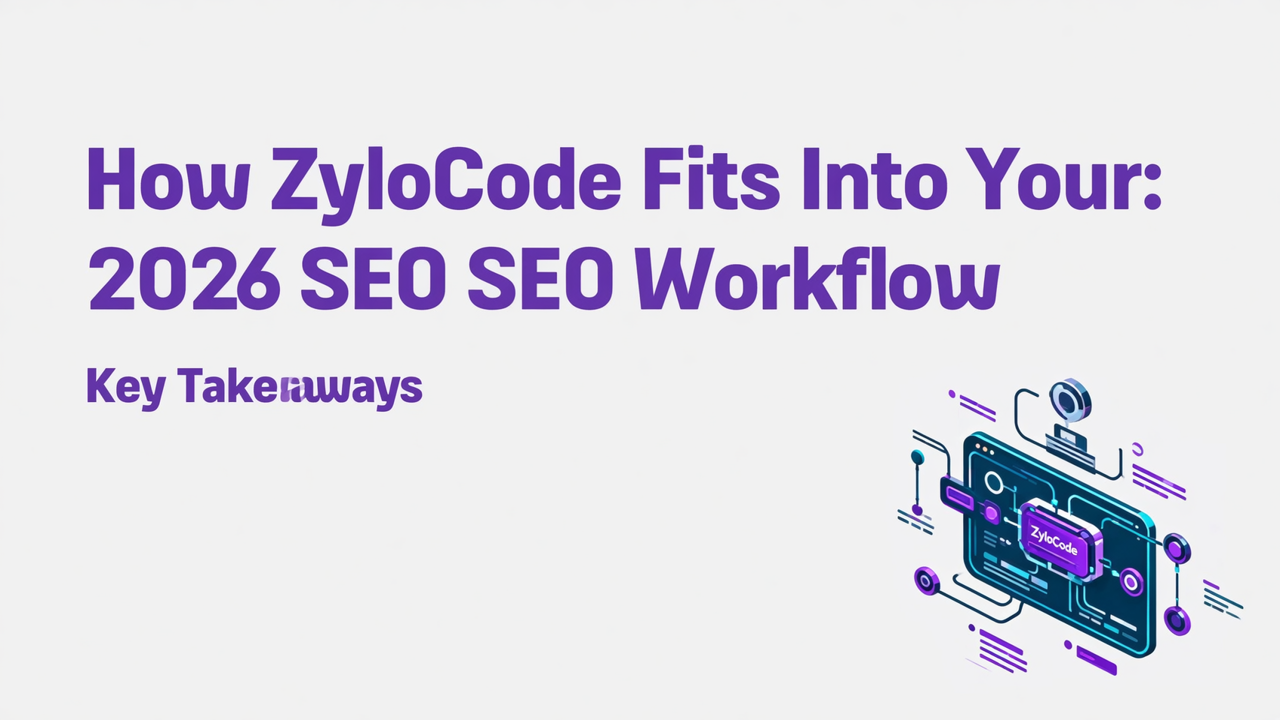 How ZyloCode Fits Into Your 2026 SEO Workflow - no code ai website builder seo checklist