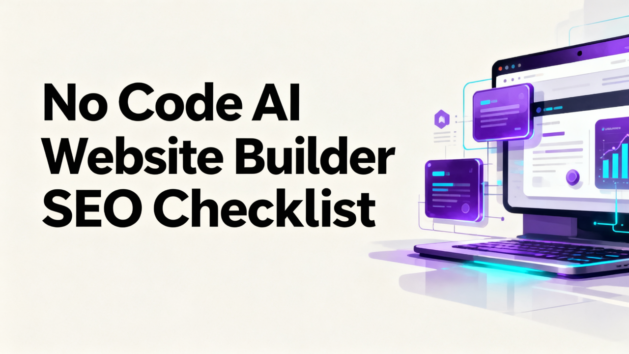 Featured image for No Code AI Website Builder SEO Checklist: Launch Fast, Rank Smart in 2026
