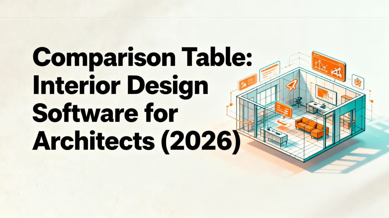 Comparison Table: Interior Design Software for Architects (2026) - interior design software for architects