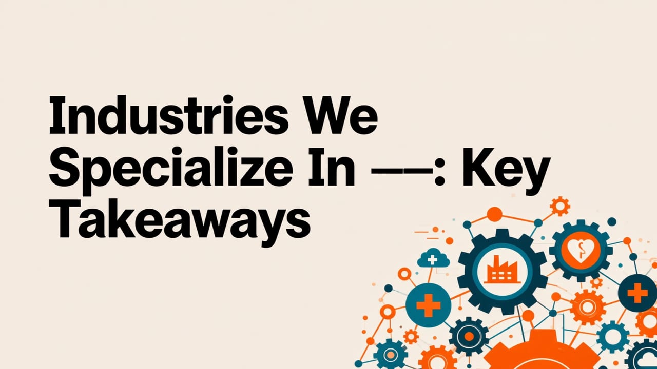 Industries We Specialize In — And Why It Matters - mobile app development agency