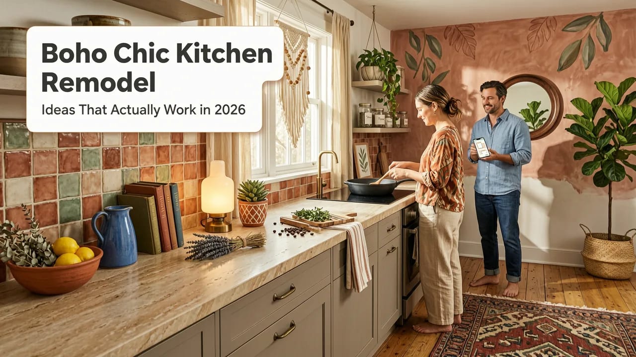 Boho Chic Kitchen Remodel Ideas with AI Preview for 2026