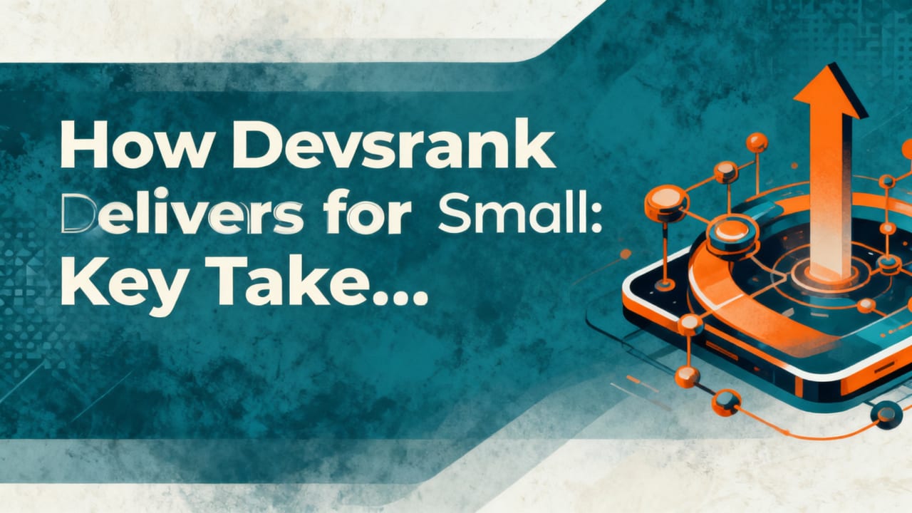 How Devsrank Delivers for Small Businesses — Faster, Smarter, and More Sustainable - small business website developer