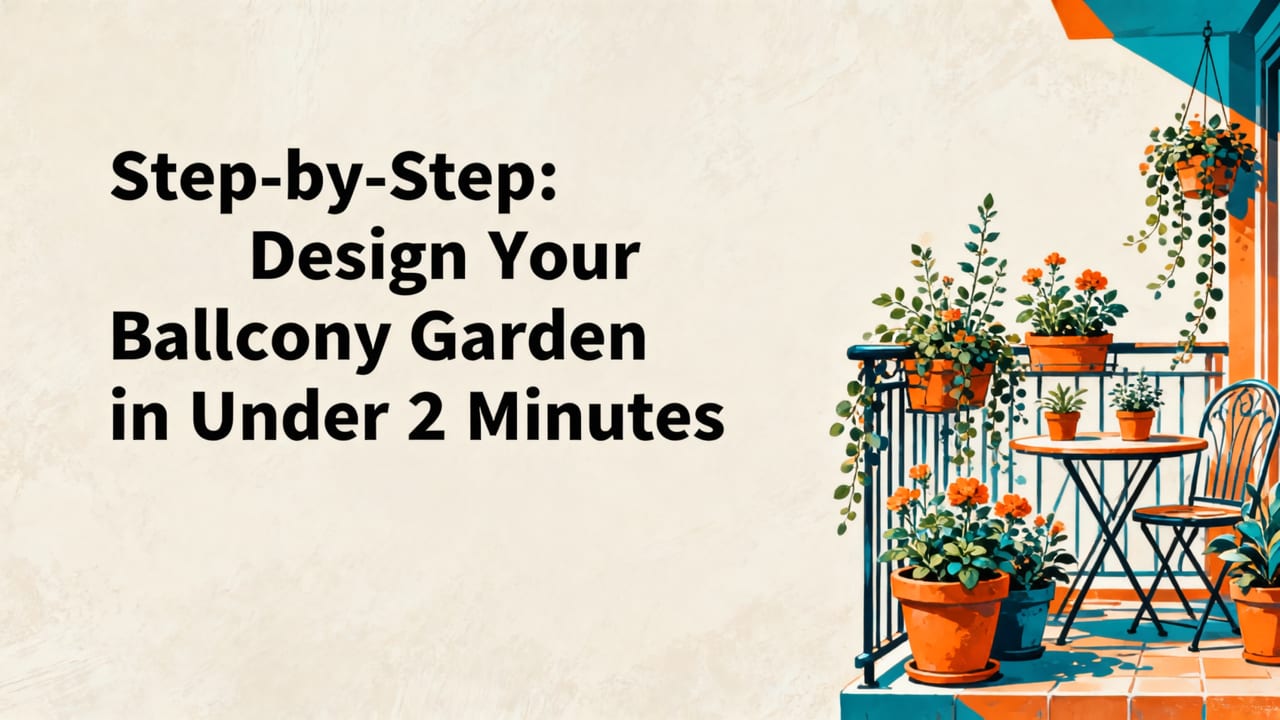 Step-by-Step: Design Your Balcony Garden in Under 2 Minutes - ai balcony garden planner