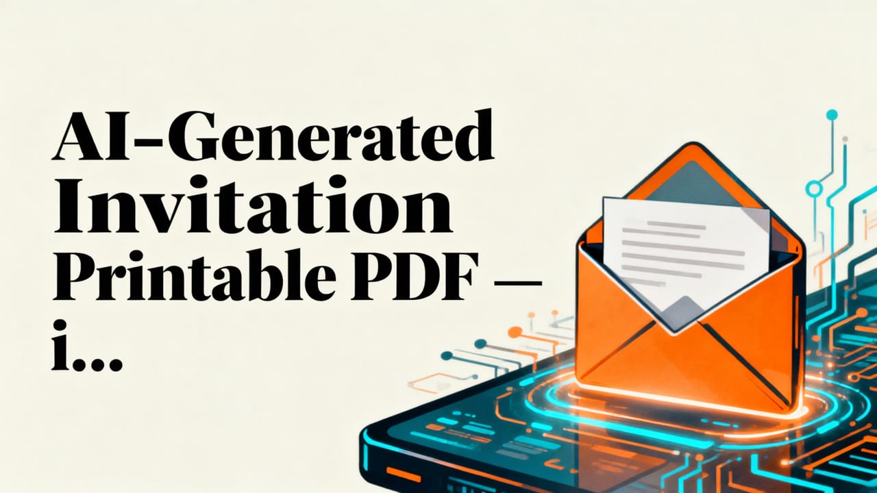 AI-Generated Invitation Printable PDF — Fast, Professional, and Print-Ready in 2026 - ai-generated invitation printable pdf