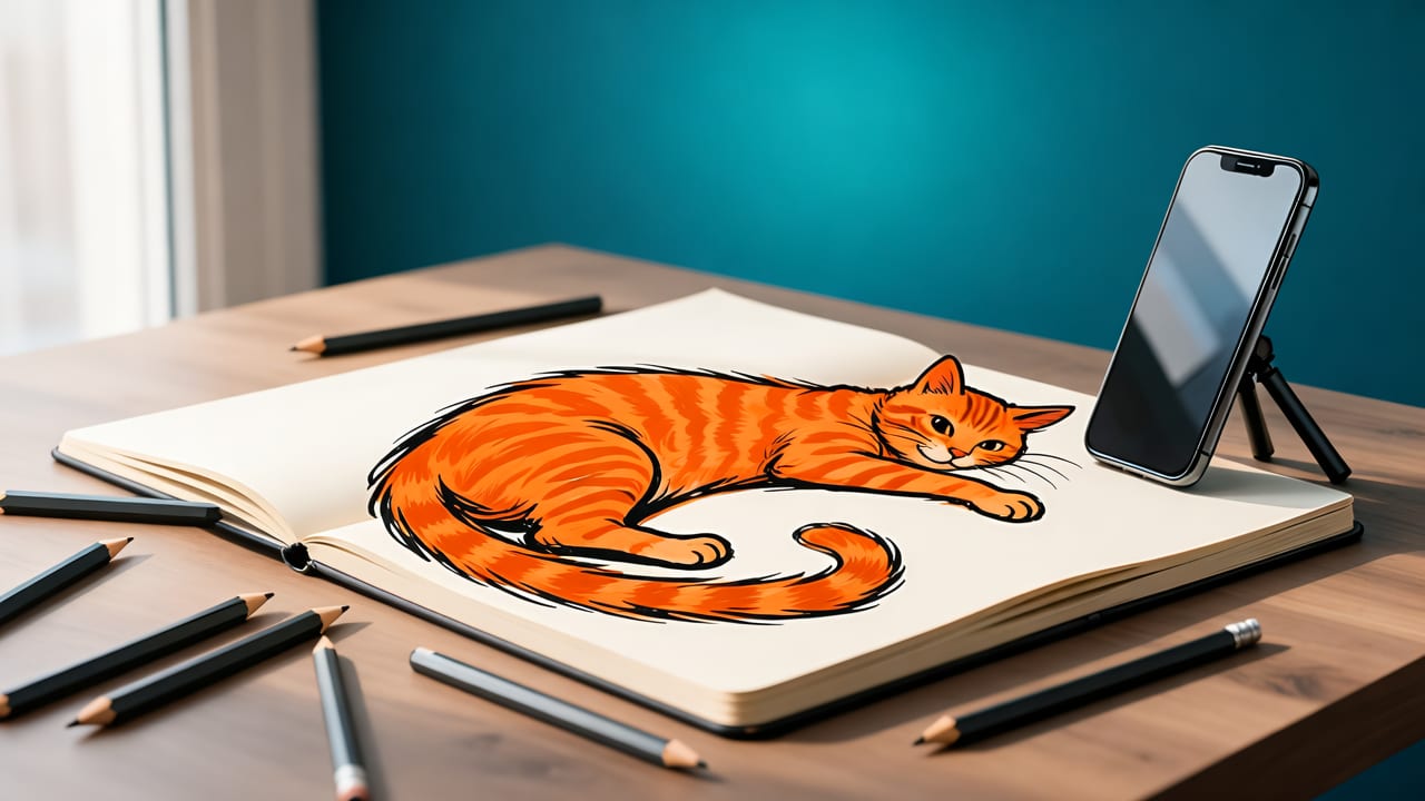 Trace Cat Drawing on Paper with Your Phone in 2026 - trace cat drawing on paper with phone