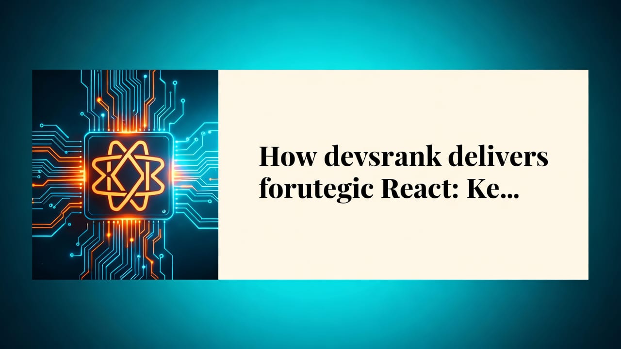 How Devsrank Delivers Strategic React Website Development - react website development company
