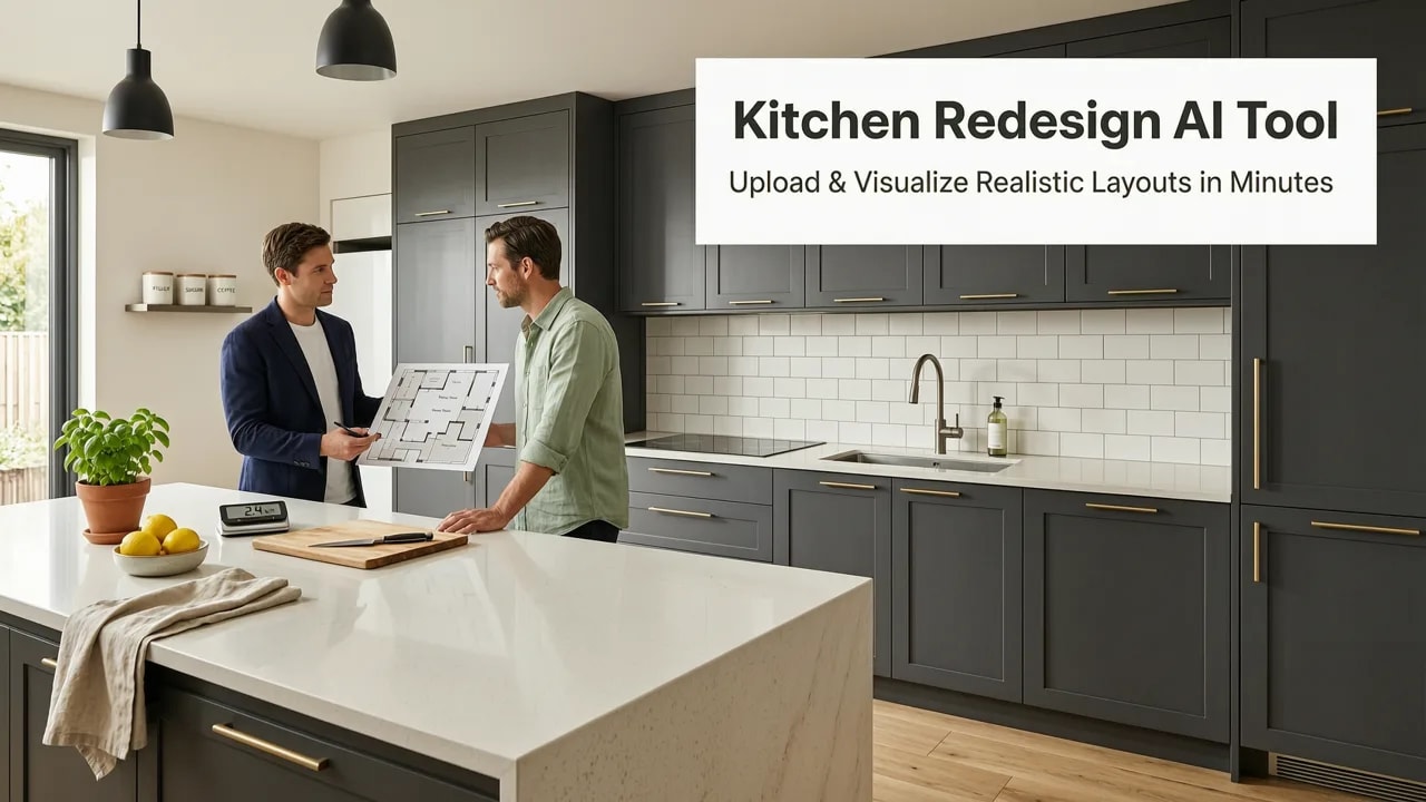 Kitchen Redesign AI Tool — Upload & Visualize Realistic Layouts in