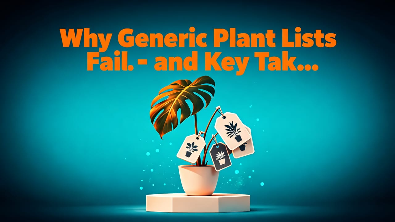 Why Generic Plant Lists Fail—and AI Succeeds - best plants for my yard ai