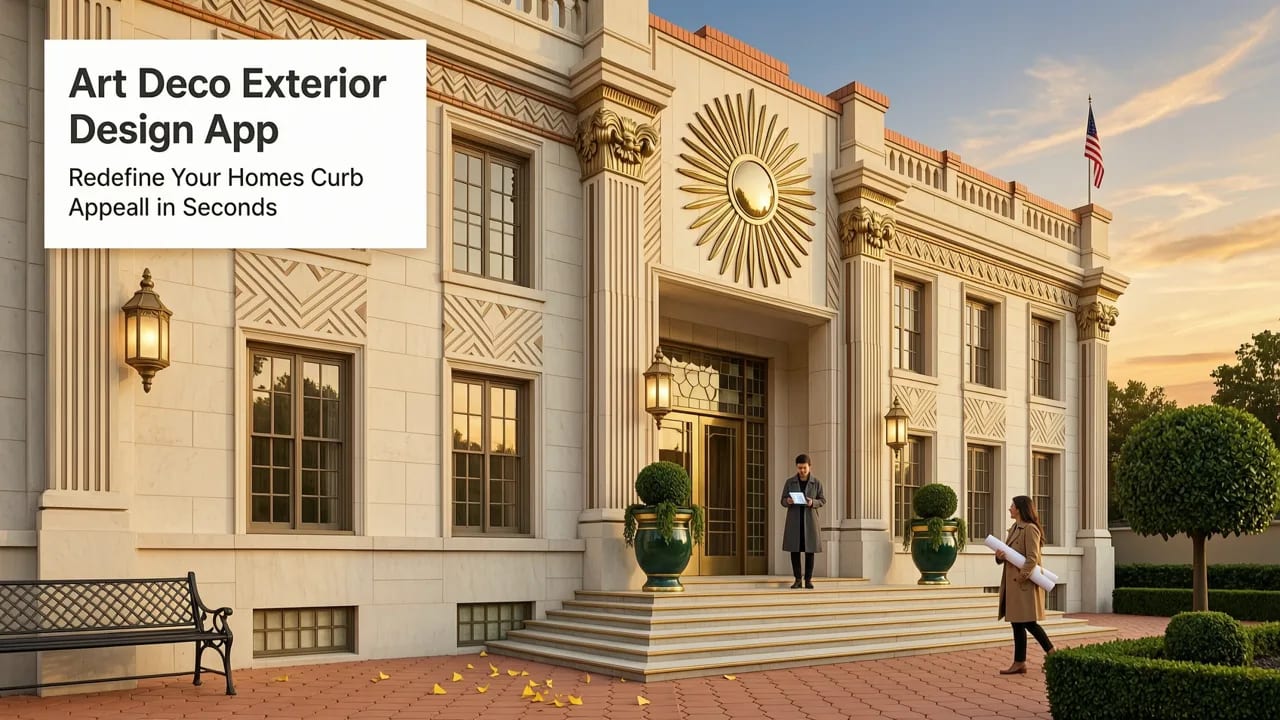 Art Deco Exterior Design App — Instant Photorealistic Visualization