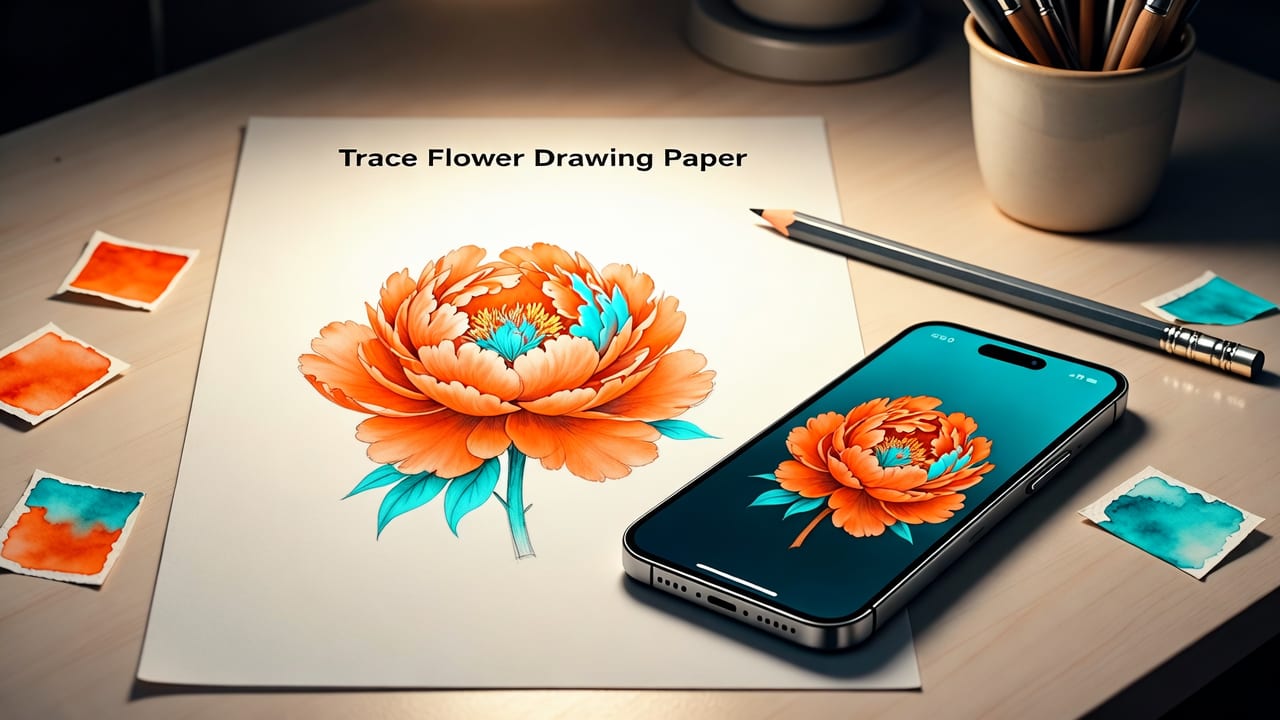 How to Trace a Flower Drawing on Paper Using Your iPhone (2026 Step-by-Step) - flower drawing for beginners