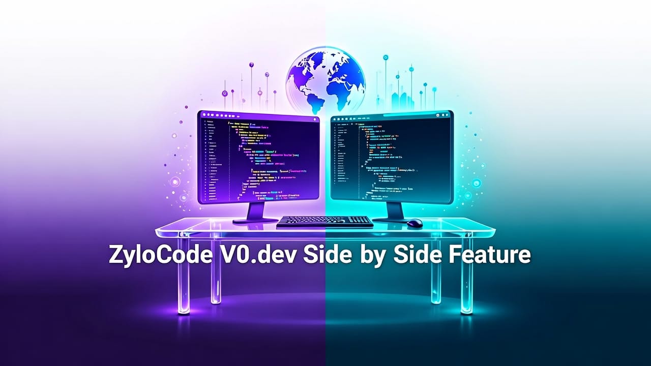 ZyloCode vs v0.dev: Side-by-Side Feature Comparison (2026) - zylocode vs v0.dev