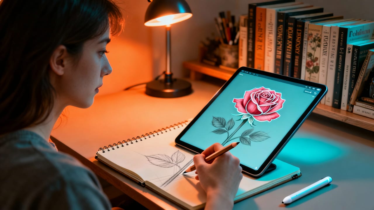 What Makes AR Tracing Better Than Traditional “How to Draw a Rose Step by Step” Methods? - how to draw a rose step by step