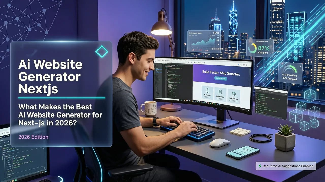 Featured image for Best AI Website Generator for Next.js in 2026