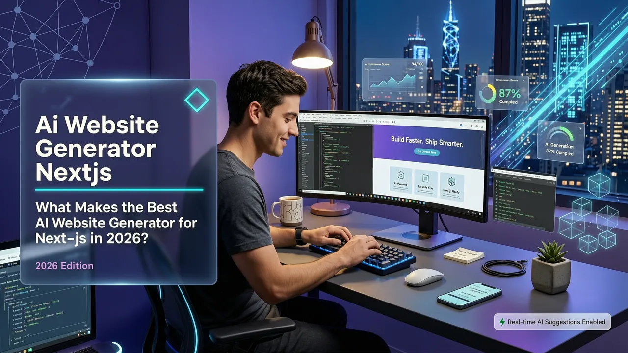 Featured image for Best AI Website Generator for Next.js in 2026