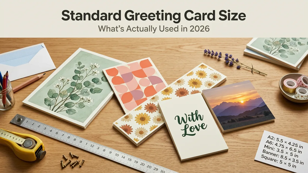 Standard Greeting Card Size in Inches: What’s Actually Used in 2026 - standard greeting card size inches