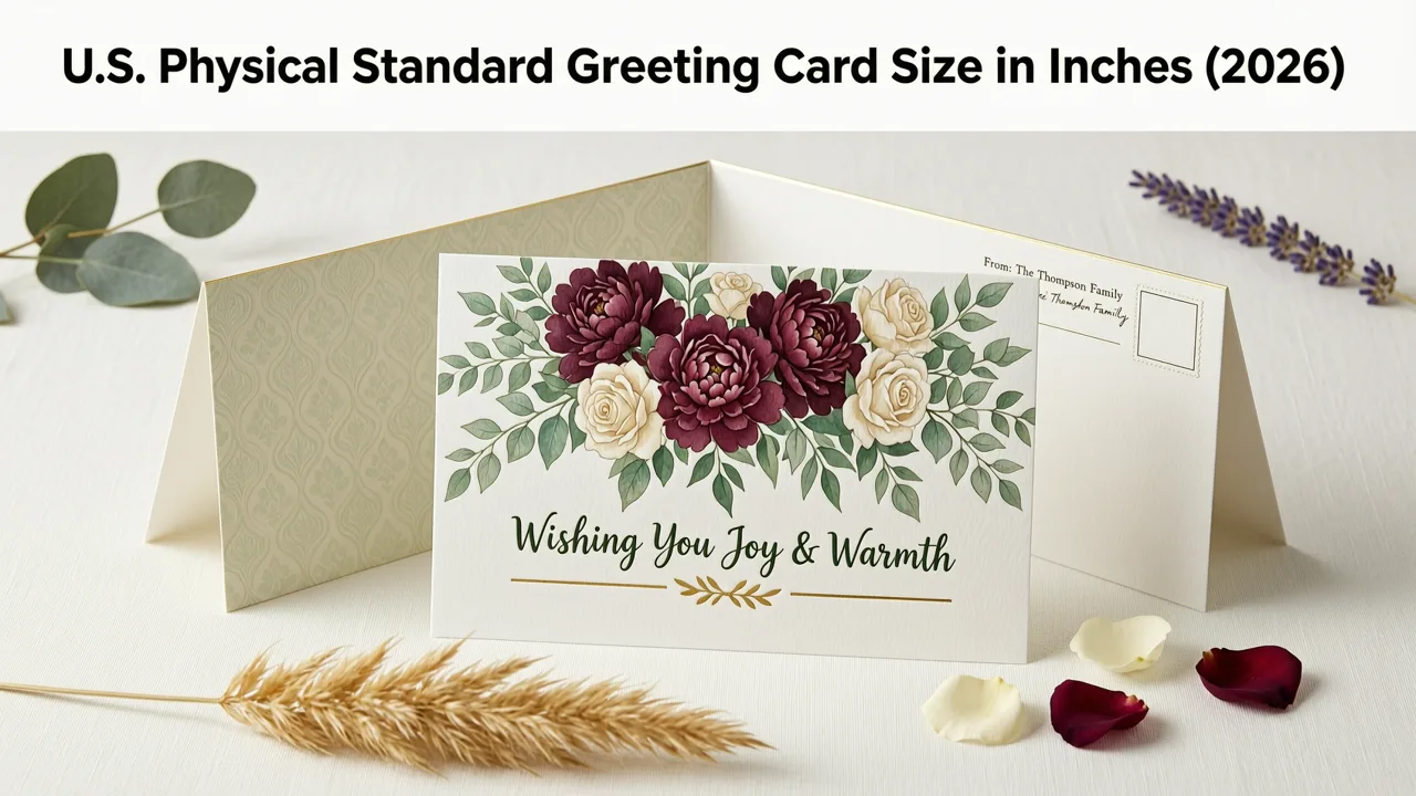 U.S. Physical Standard Greeting Card Size in Inches (2026) - standard greeting card size inches