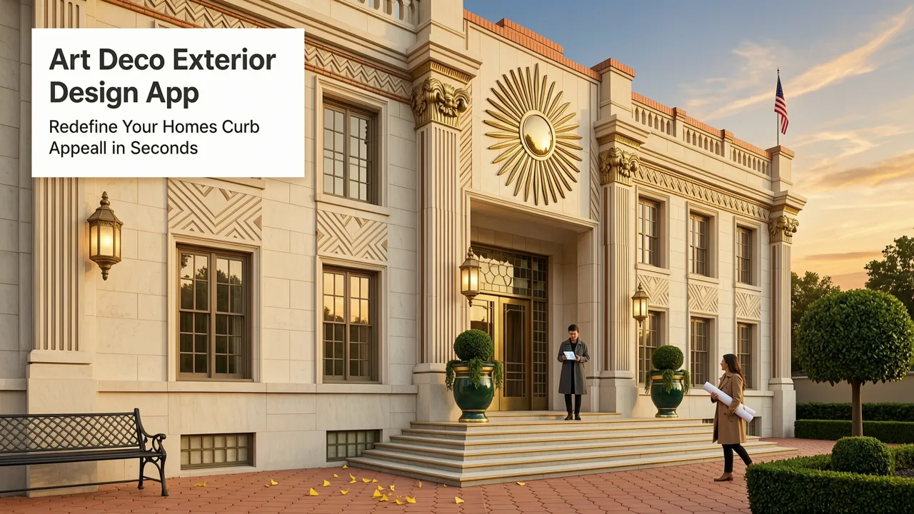Art Deco Exterior Design App — Instant Photorealistic Visualization