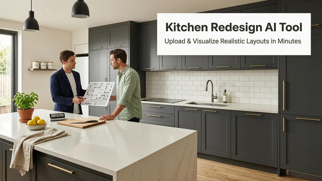 Kitchen Redesign AI Tool — Upload & Visualize Realistic Layouts in