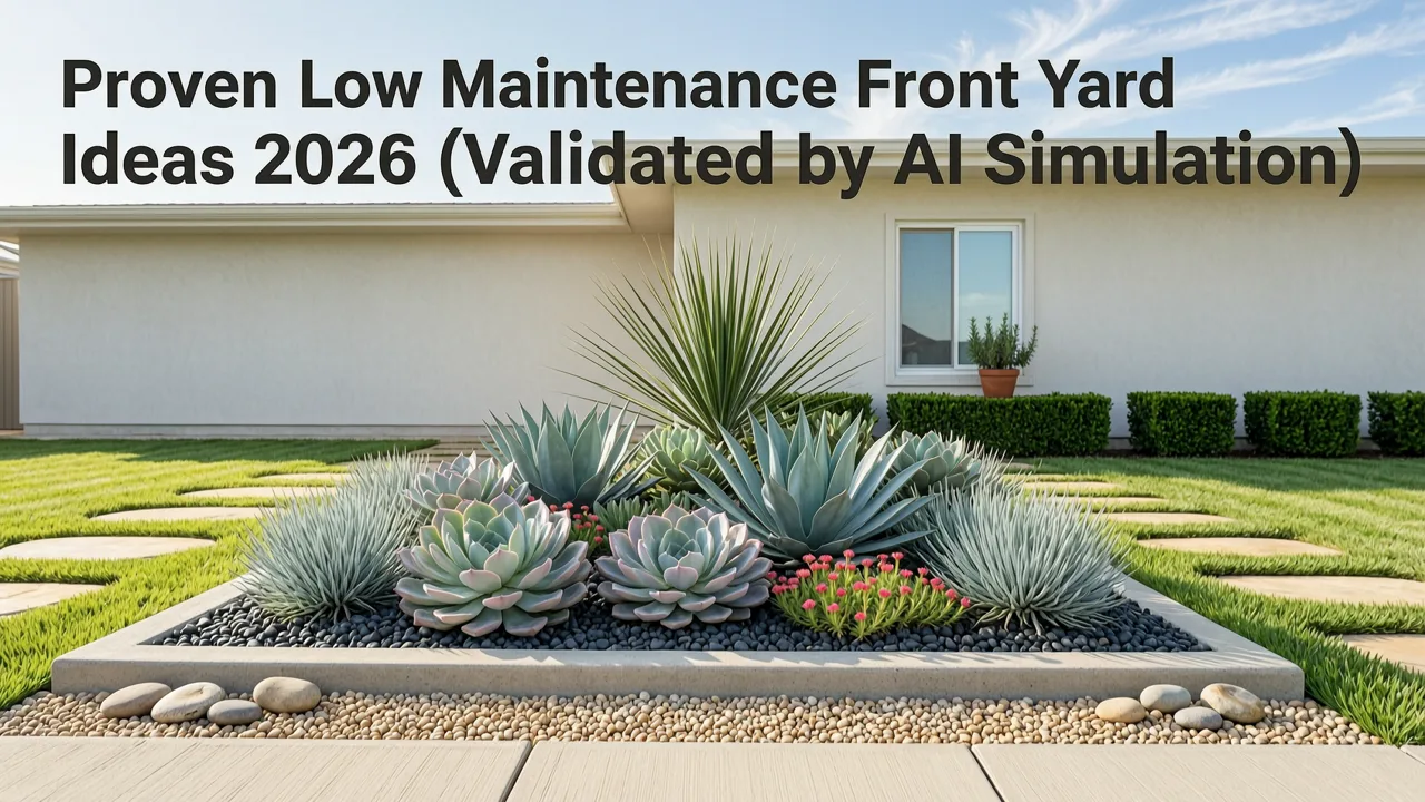 7 Proven Low Maintenance Front Yard Ideas 2026 (Validated by AI Simulation) - low maintenance front yard ideas 2026
