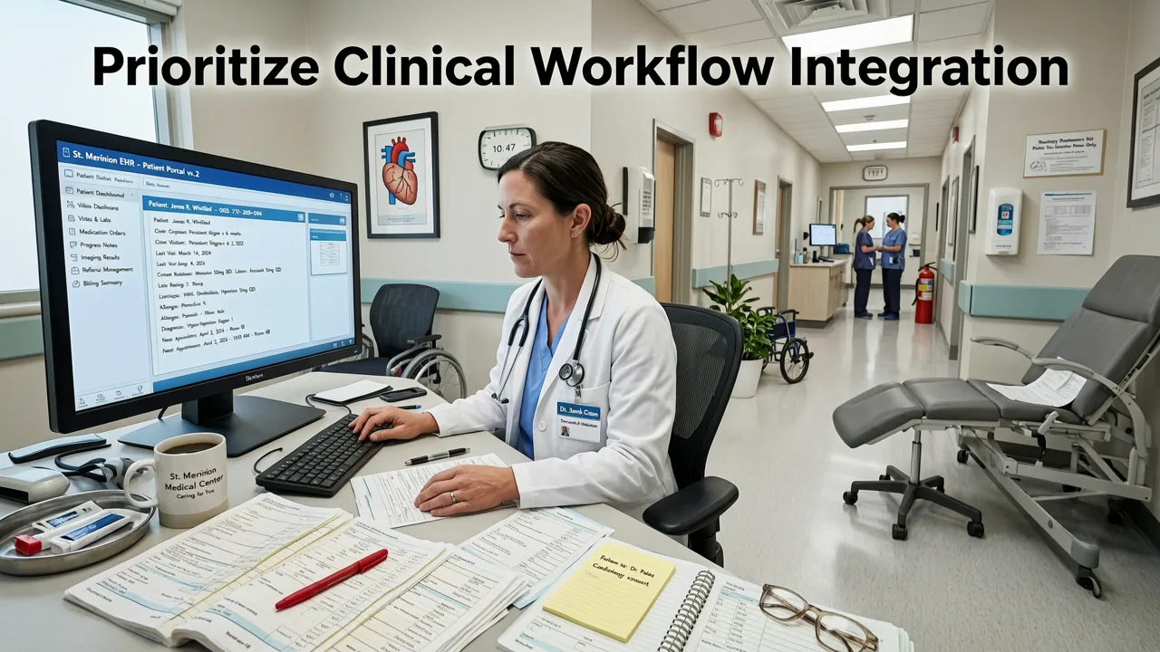 1. Prioritize Clinical Workflow Integration Over Generic UI Patterns - healthcare app design best practices